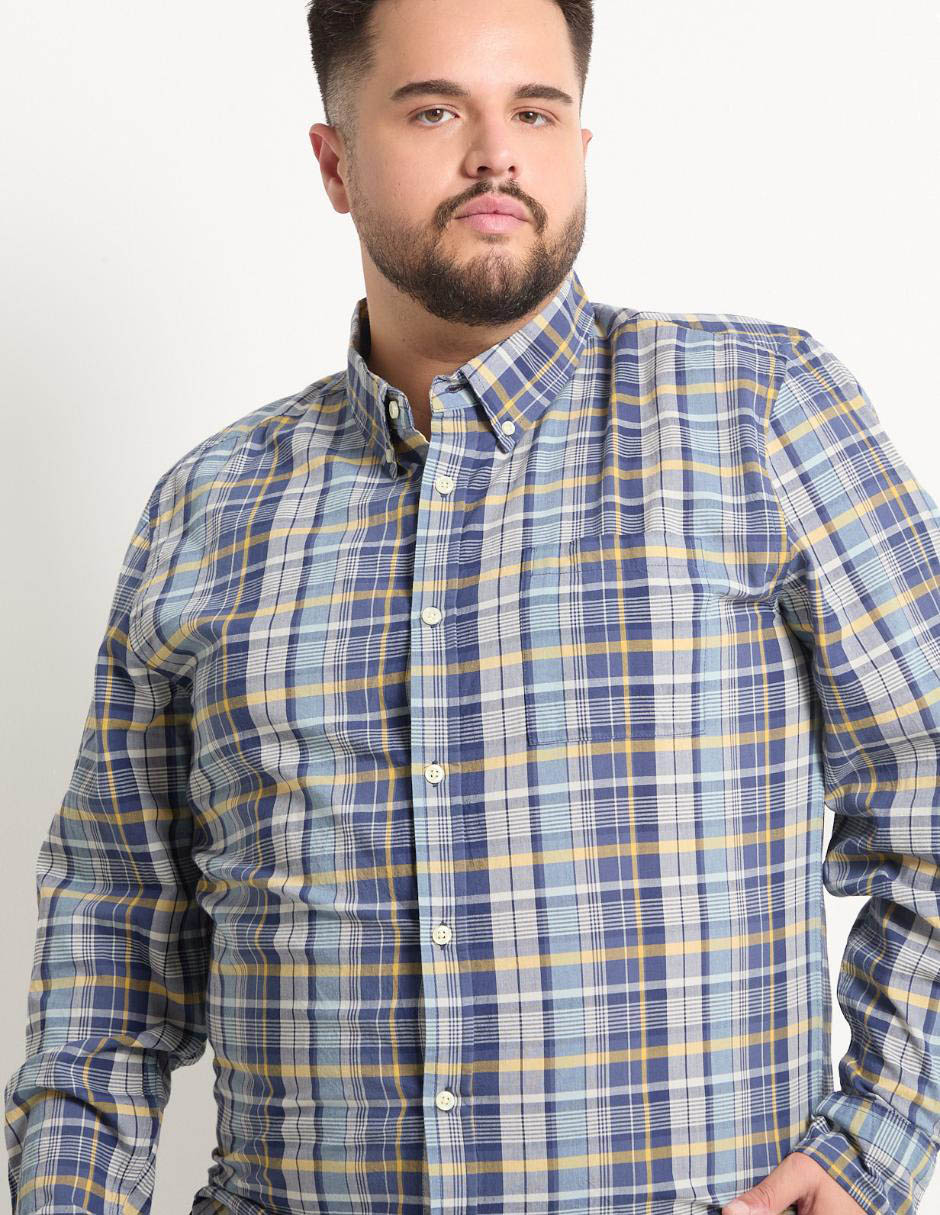 Camisa casual de algodón manga larga para hombre 4