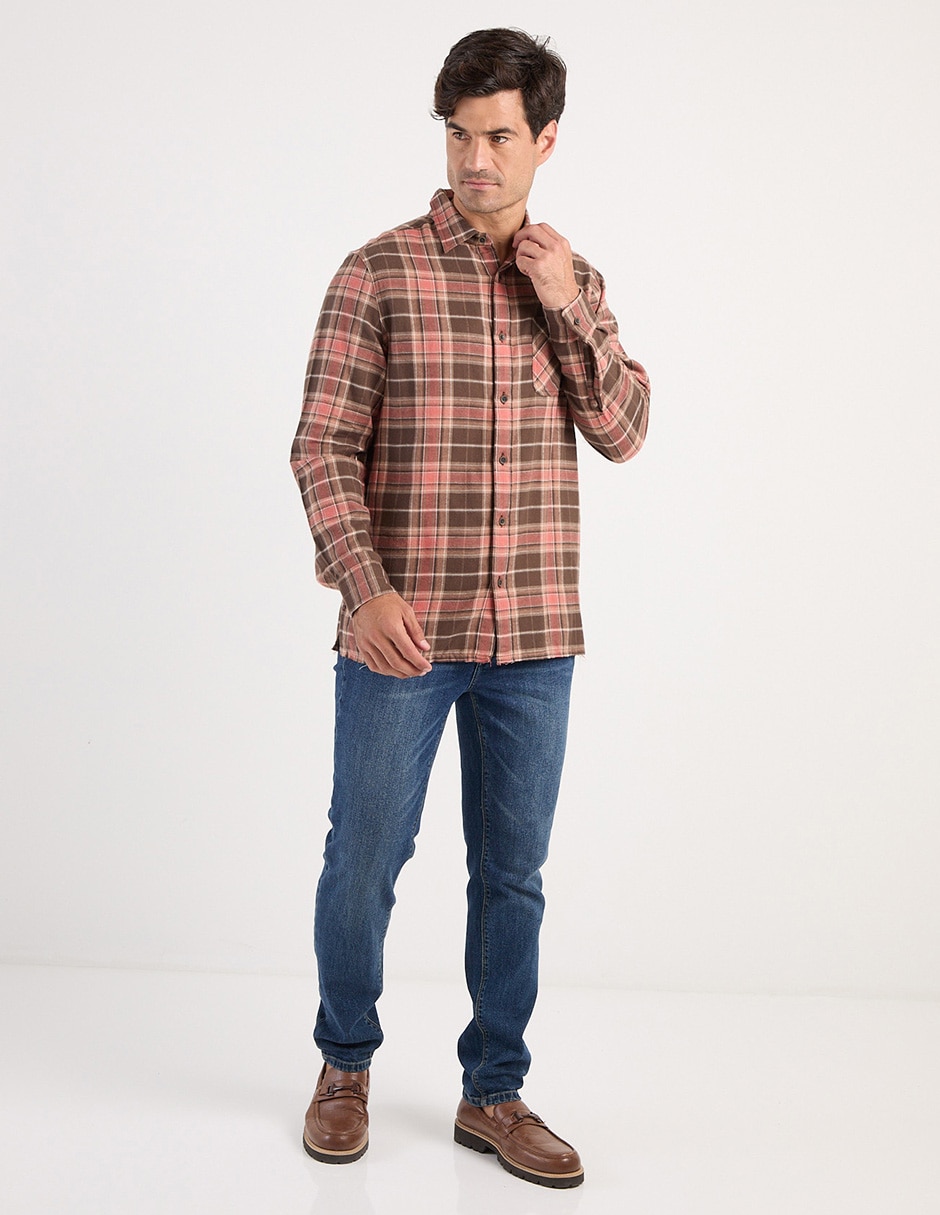 Camisa casual de algodón manga larga para hombre 3