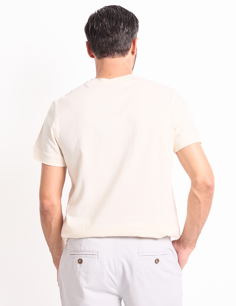 Playera cuello henley para hombre 2