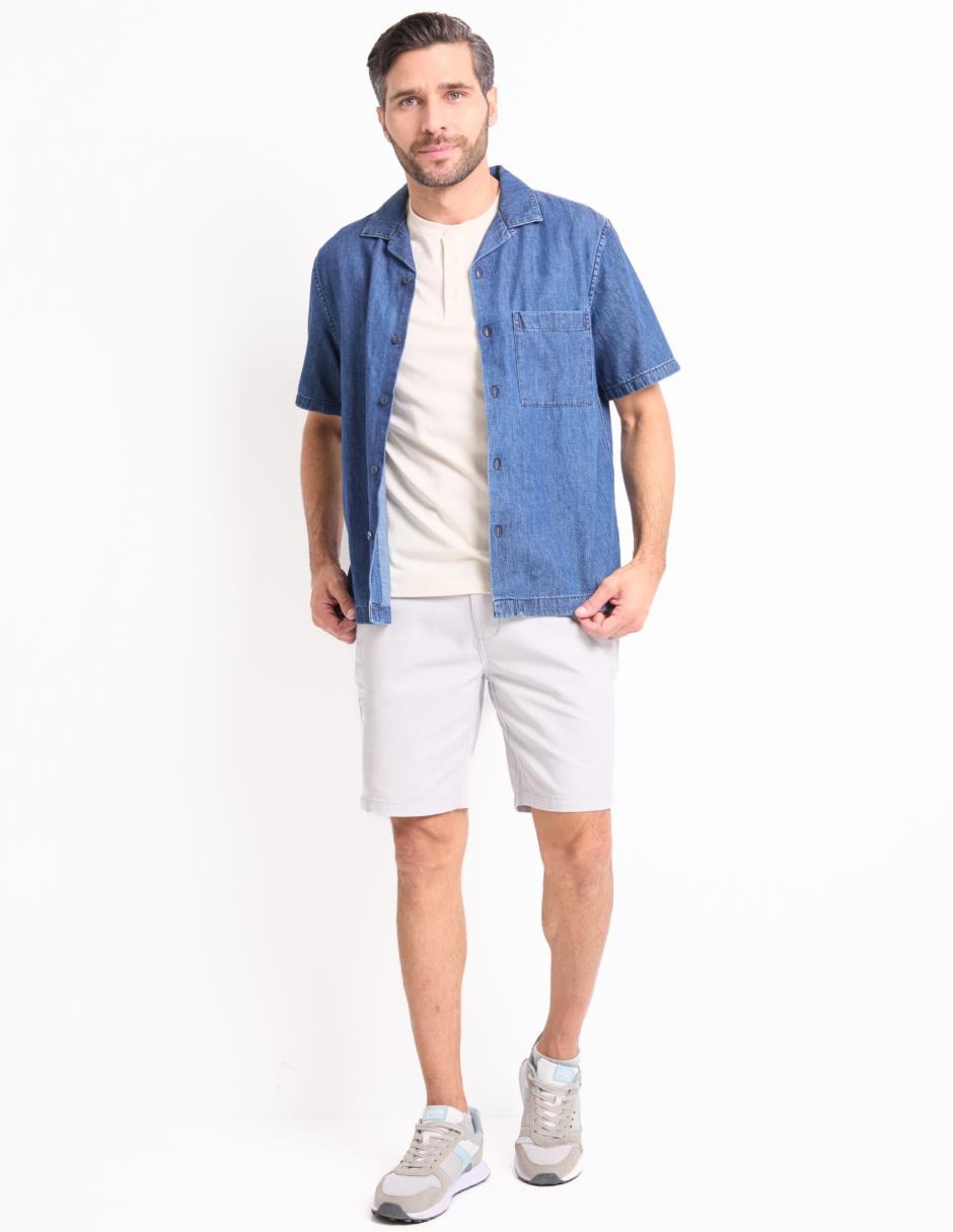 Playera cuello henley para hombre 3