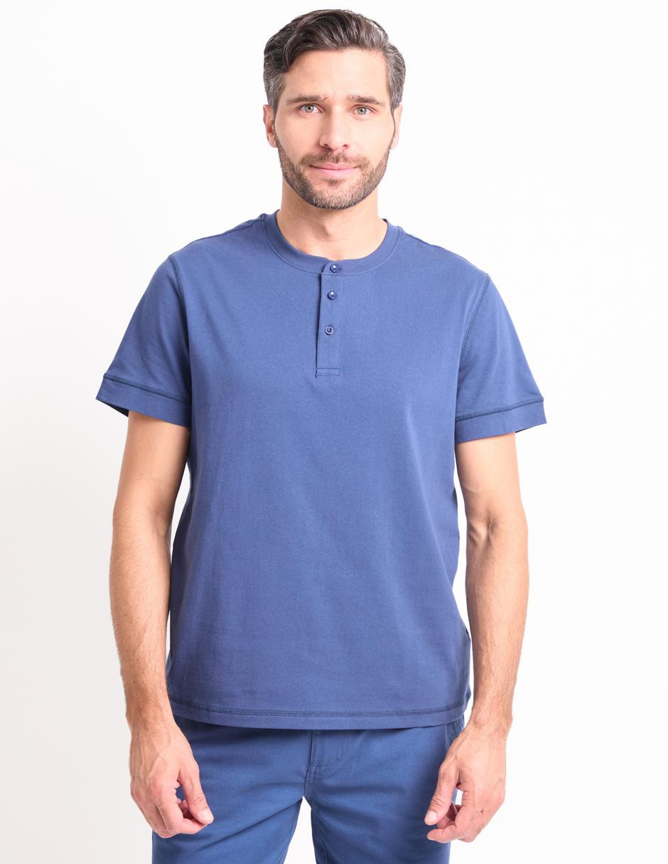 Playera cuello henley para hombre Playera cuello henley para hombre