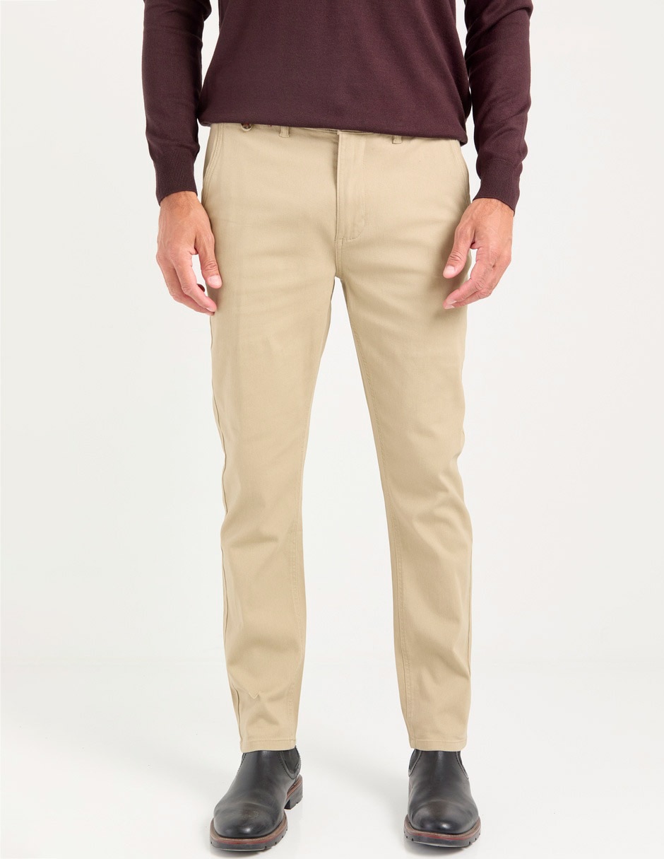 Pantalón slim de algodón para hombre