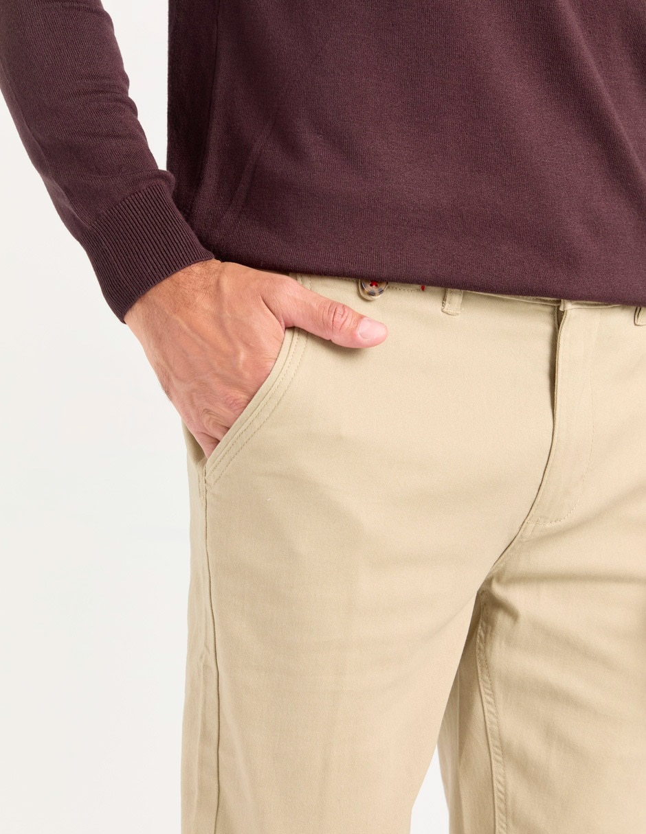 Pantalón slim de algodón para hombre 4