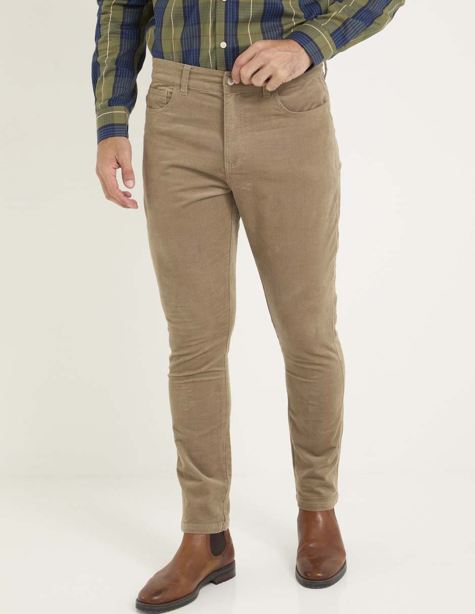 Pantalón slim de algodón para hombre