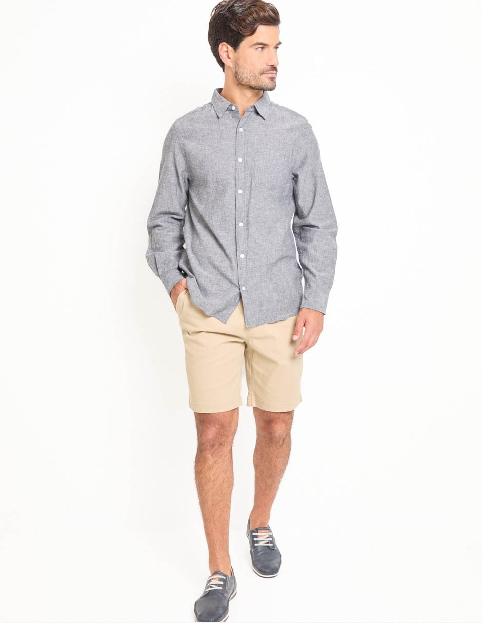 Camisa casual de algodón manga larga para hombre 3