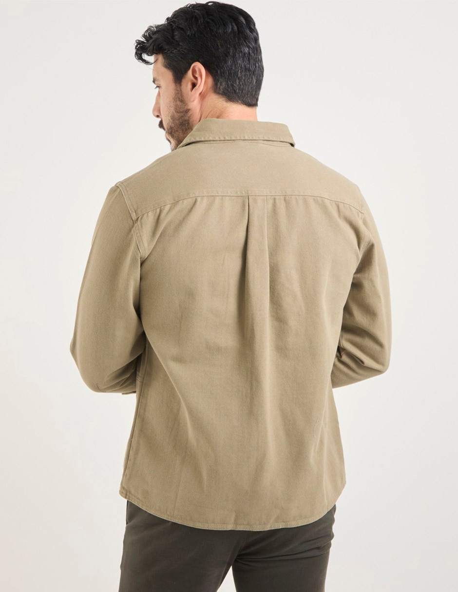 Chamarra casual de mezclilla con bolsillos para hombre 2