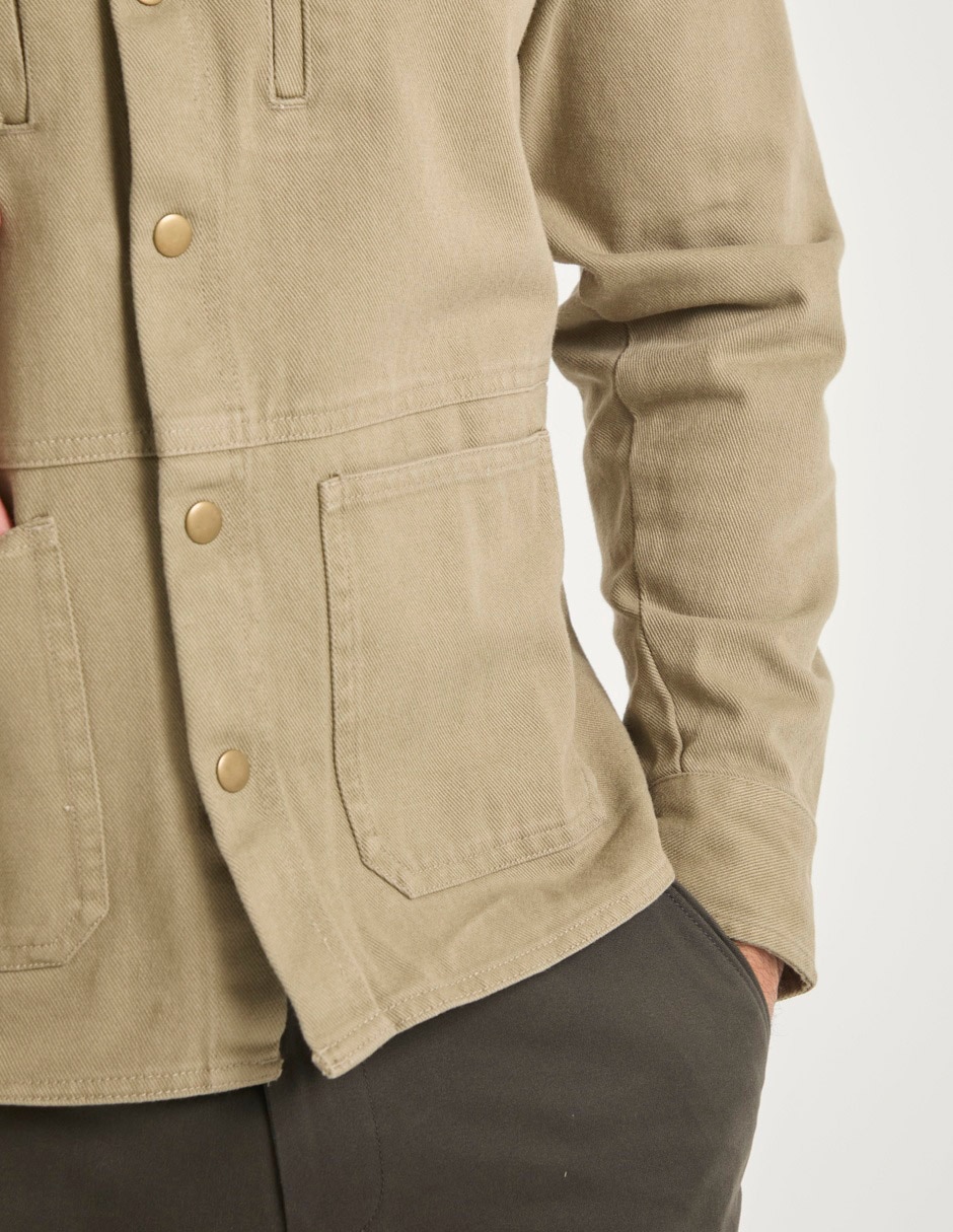 Chamarra casual de mezclilla con bolsillos para hombre 5