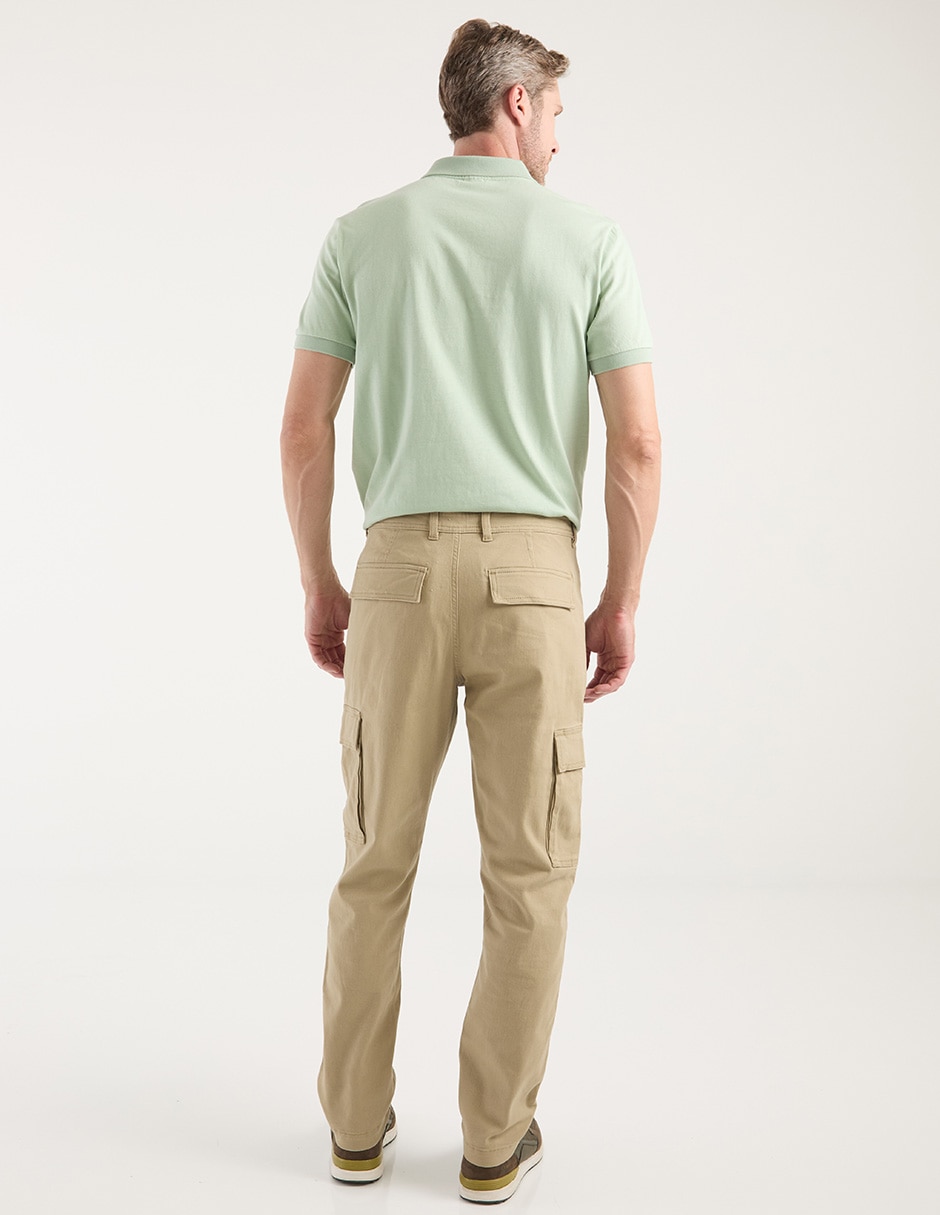 Pantalón cargo recto de algodón para hombre 2