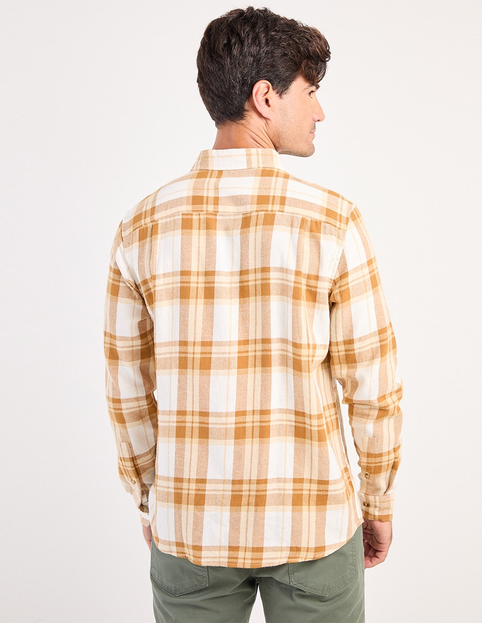 Camisa casual de algodón manga larga para hombre 2