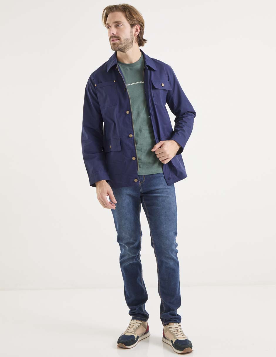Chamarra casual con bolsillos para hombre 3