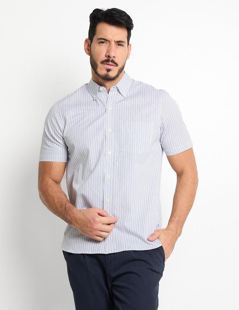 Camisa casual de algodón manga corta para hombre Camisa casual de algodón manga corta para hombre