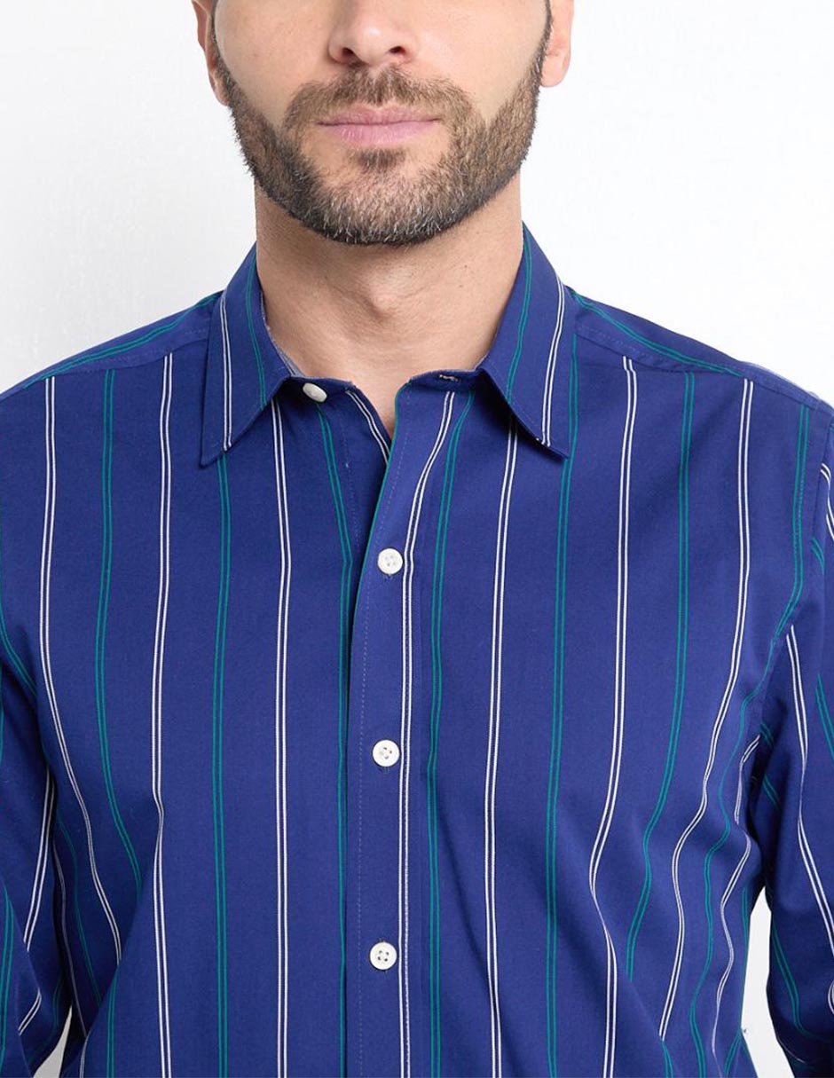Camisa casual de algodón manga larga para hombre 4