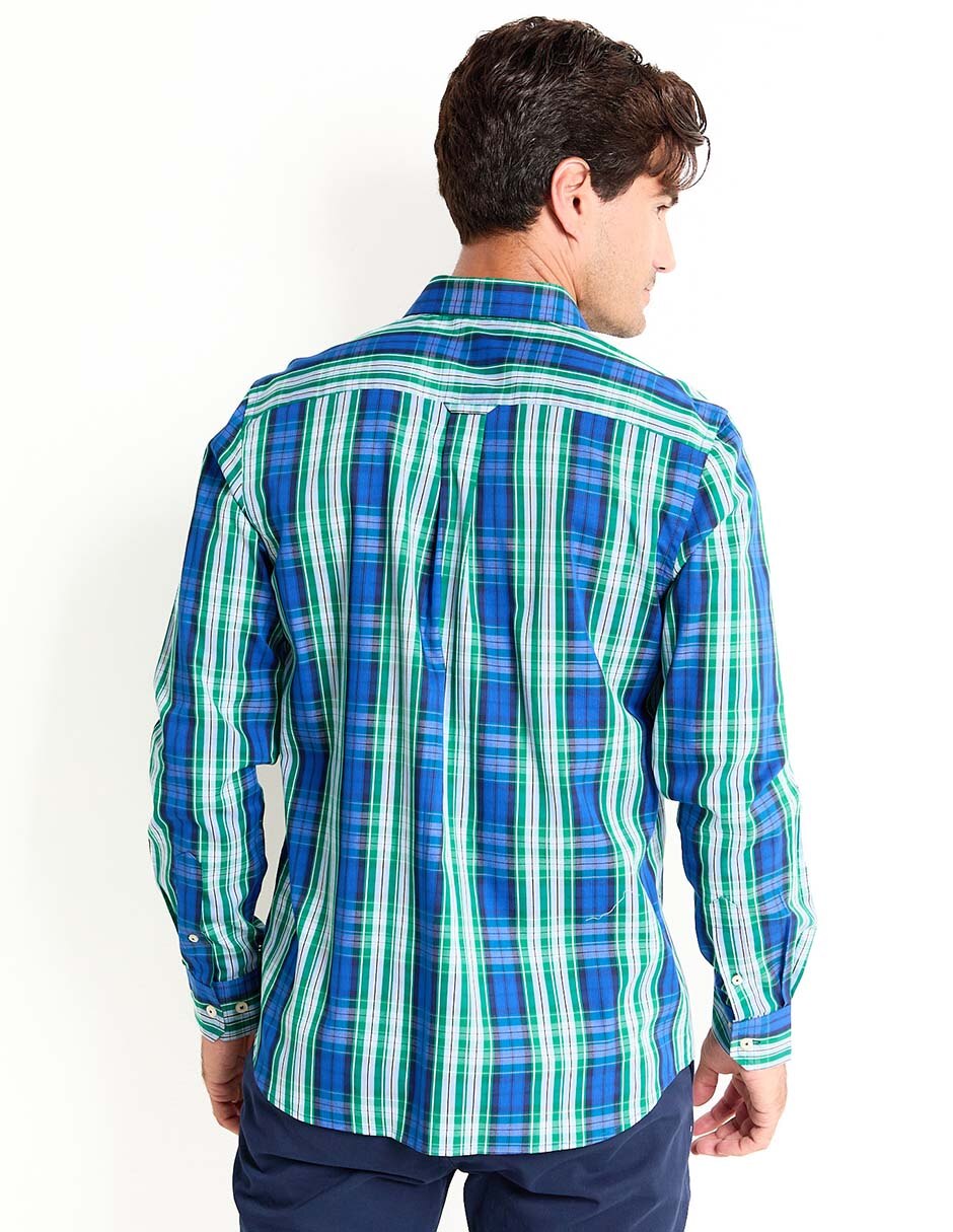 Camisa casual de algodón manga larga para hombre 2