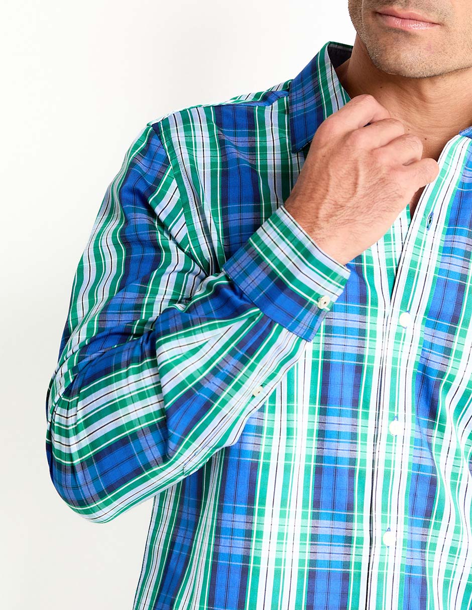 Camisa casual de algodón manga larga para hombre 4