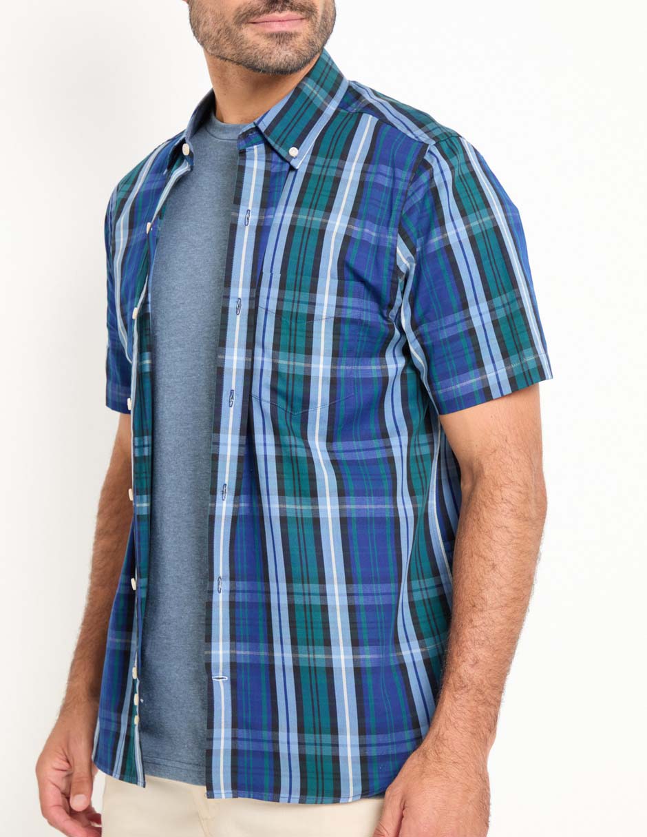 Camisa casual de algodón manga corta para hombre 4