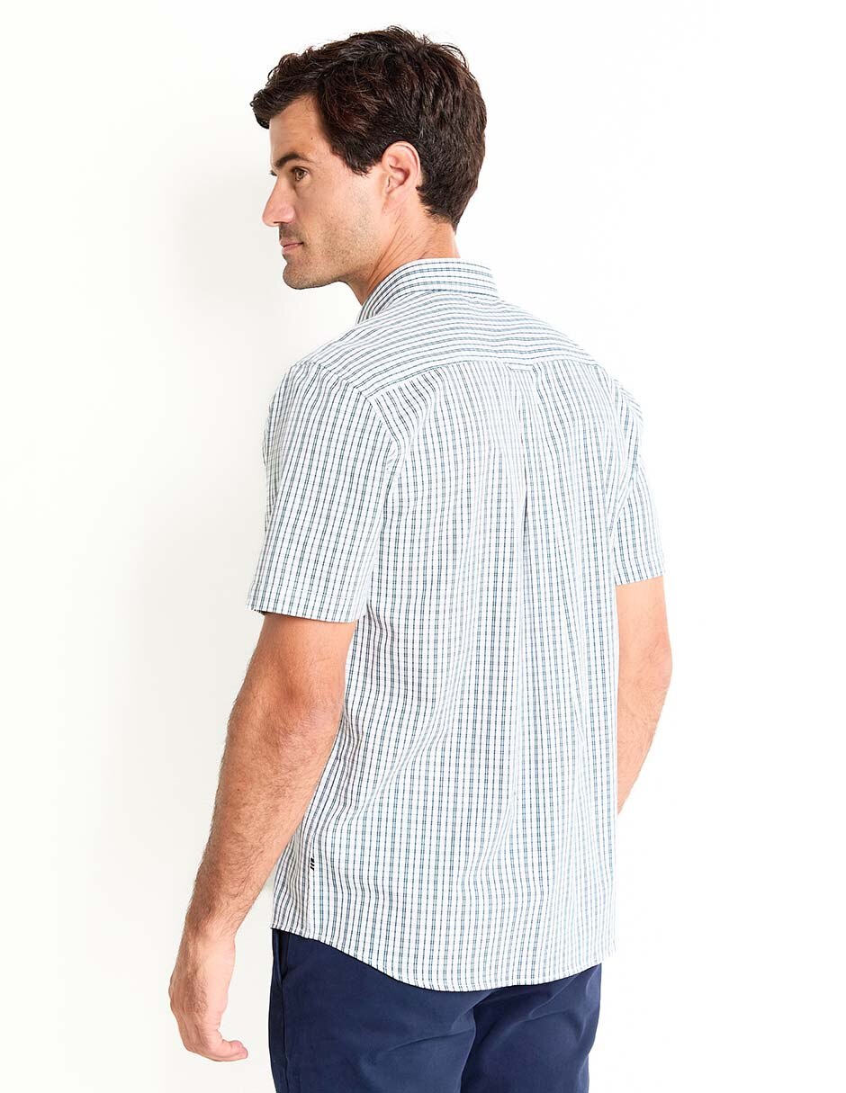 Camisa casual de algodón manga corta para hombre 2