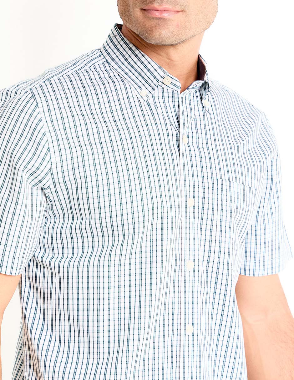 Camisa casual de algodón manga corta para hombre 4