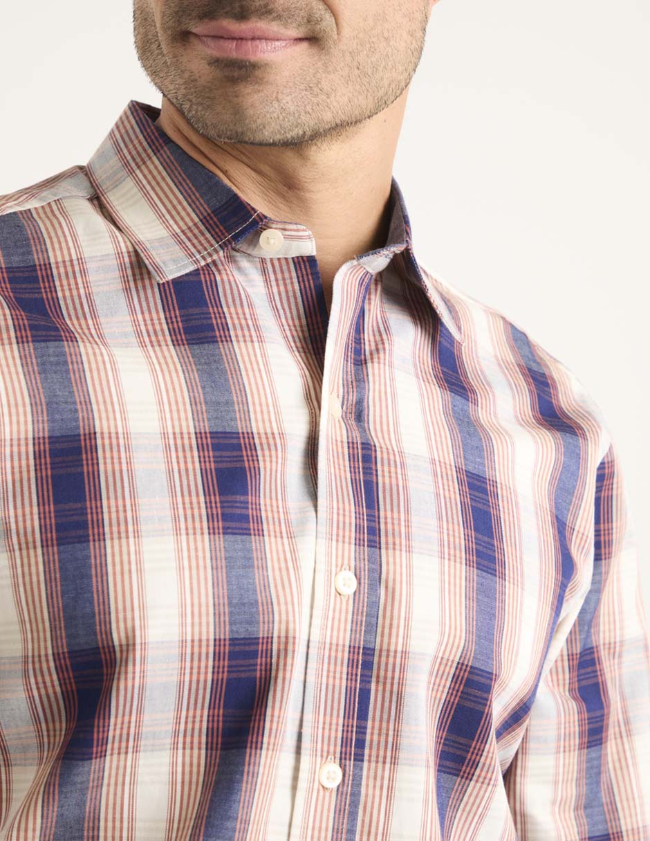 Camisa casual manga larga para hombre 4