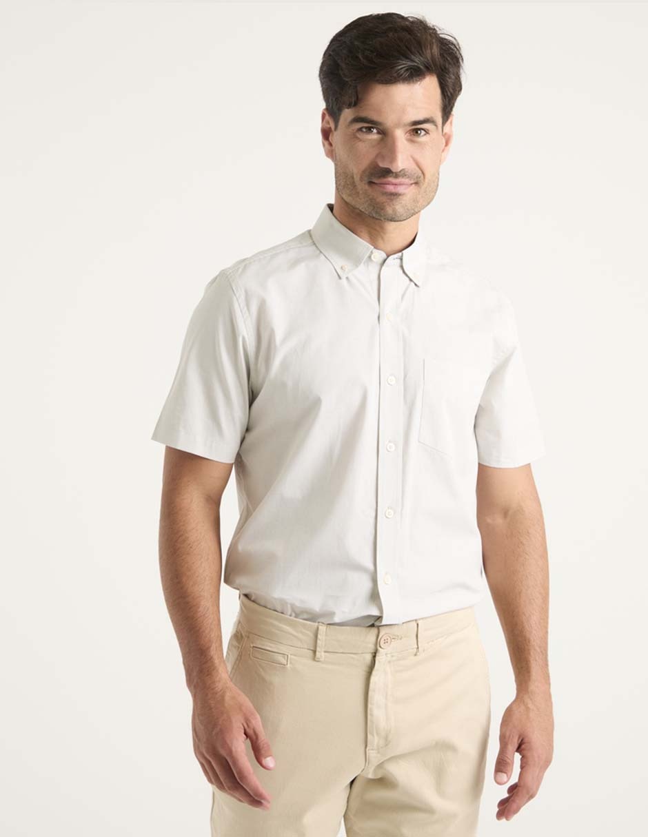 Camisa casual de algodón manga corta para hombre Camisa casual de algodón manga corta para hombre