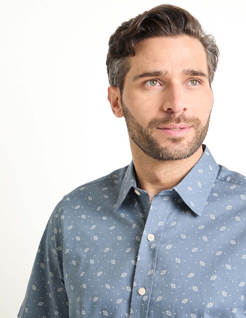 Camisa casual manga corta para hombre 4