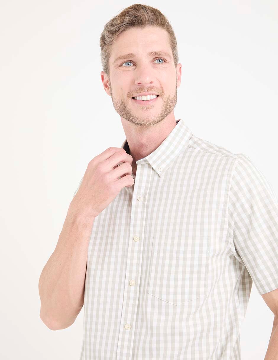 Camisa casual manga corta para hombre 4