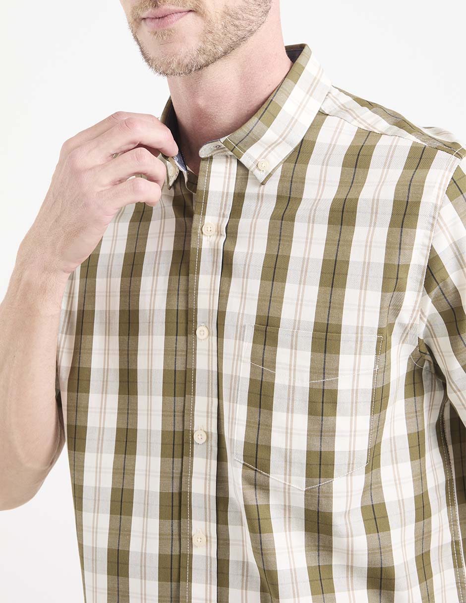 Camisa casual manga corta para hombre 4