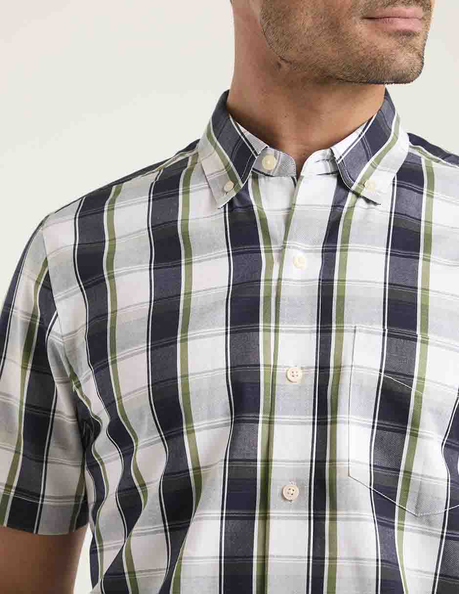 Camisa casual de algodón manga corta para hombre 4
