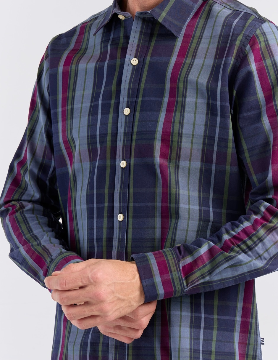 Camisa casual manga larga para hombre 4