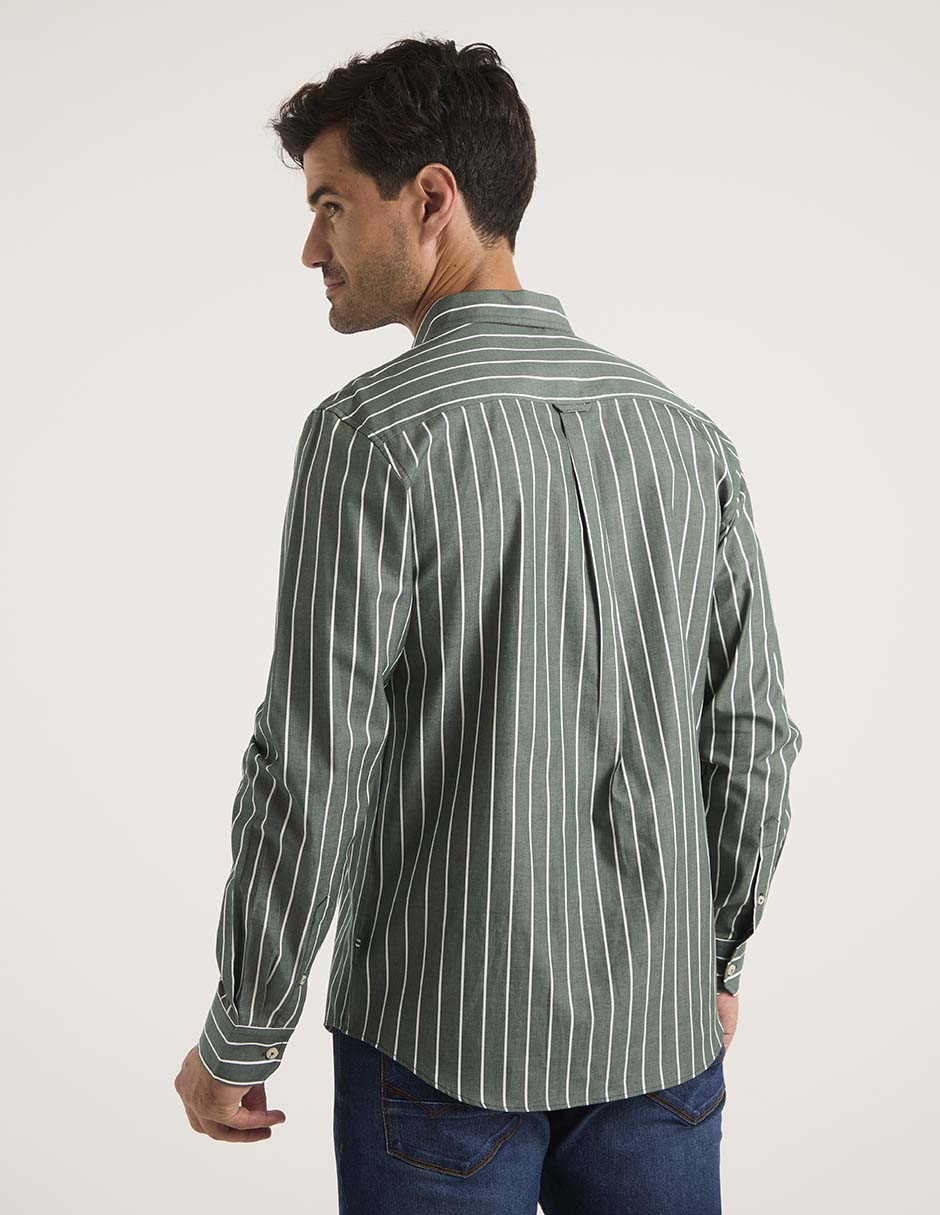 Camisa casual manga larga para hombre 2