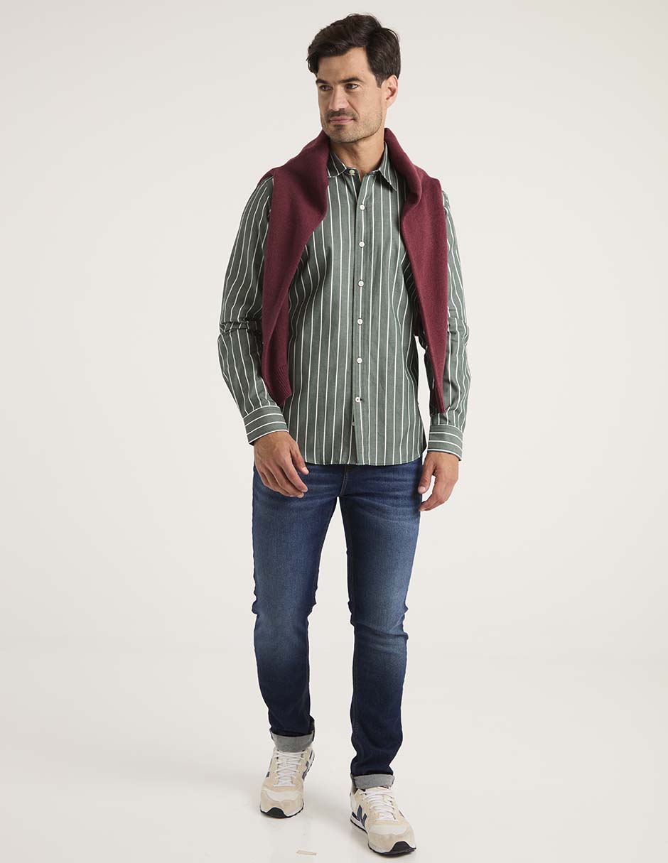 Camisa casual manga larga para hombre 3