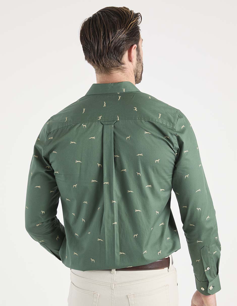 Camisa casual de algodón manga larga para hombre 2