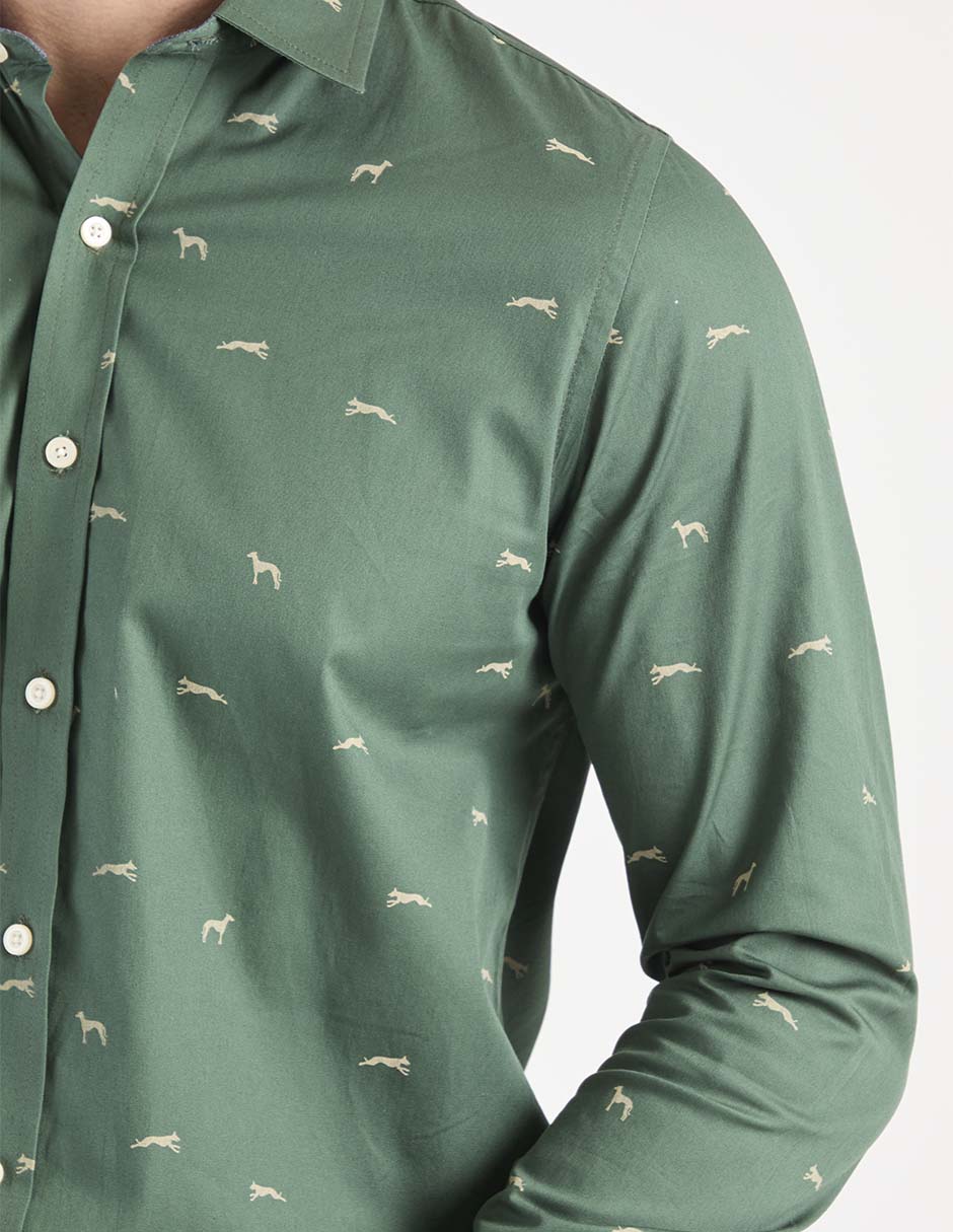 Camisa casual de algodón manga larga para hombre 4