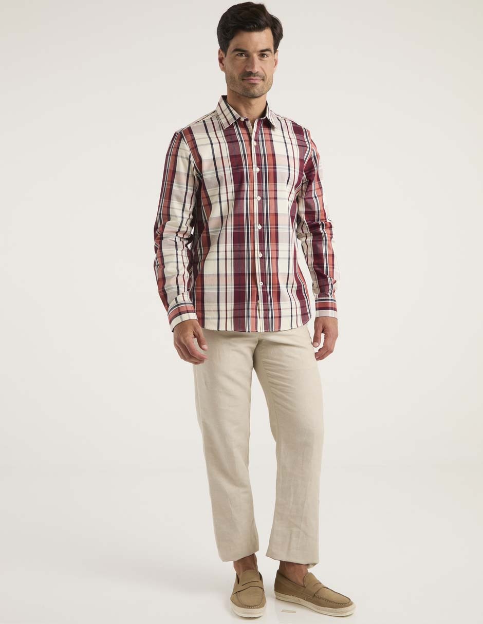 Camisa casual de algodón manga larga para hombre 3