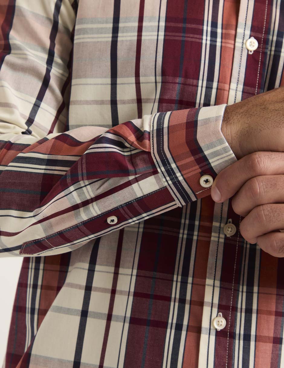 Camisa casual de algodón manga larga para hombre 4