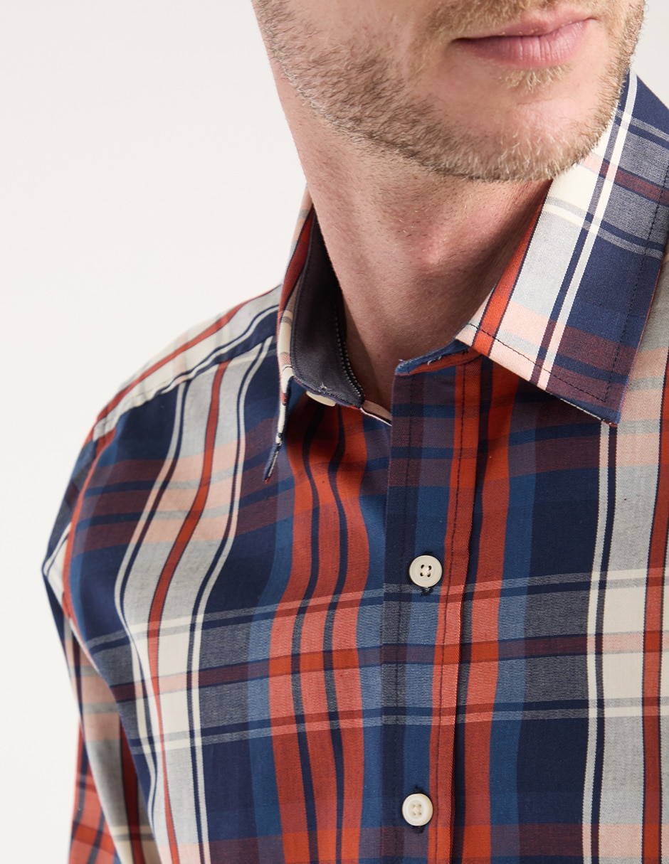 Camisa casual manga larga para hombre 4