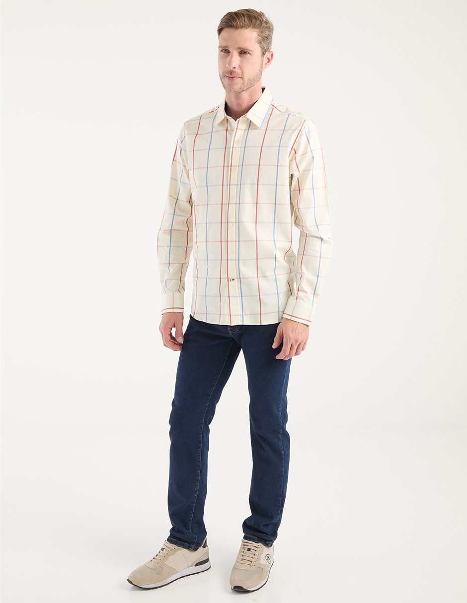 Camisa casual manga larga para hombre 3