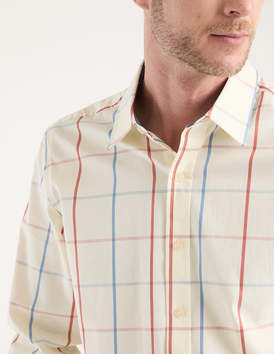 Camisa casual manga larga para hombre 4