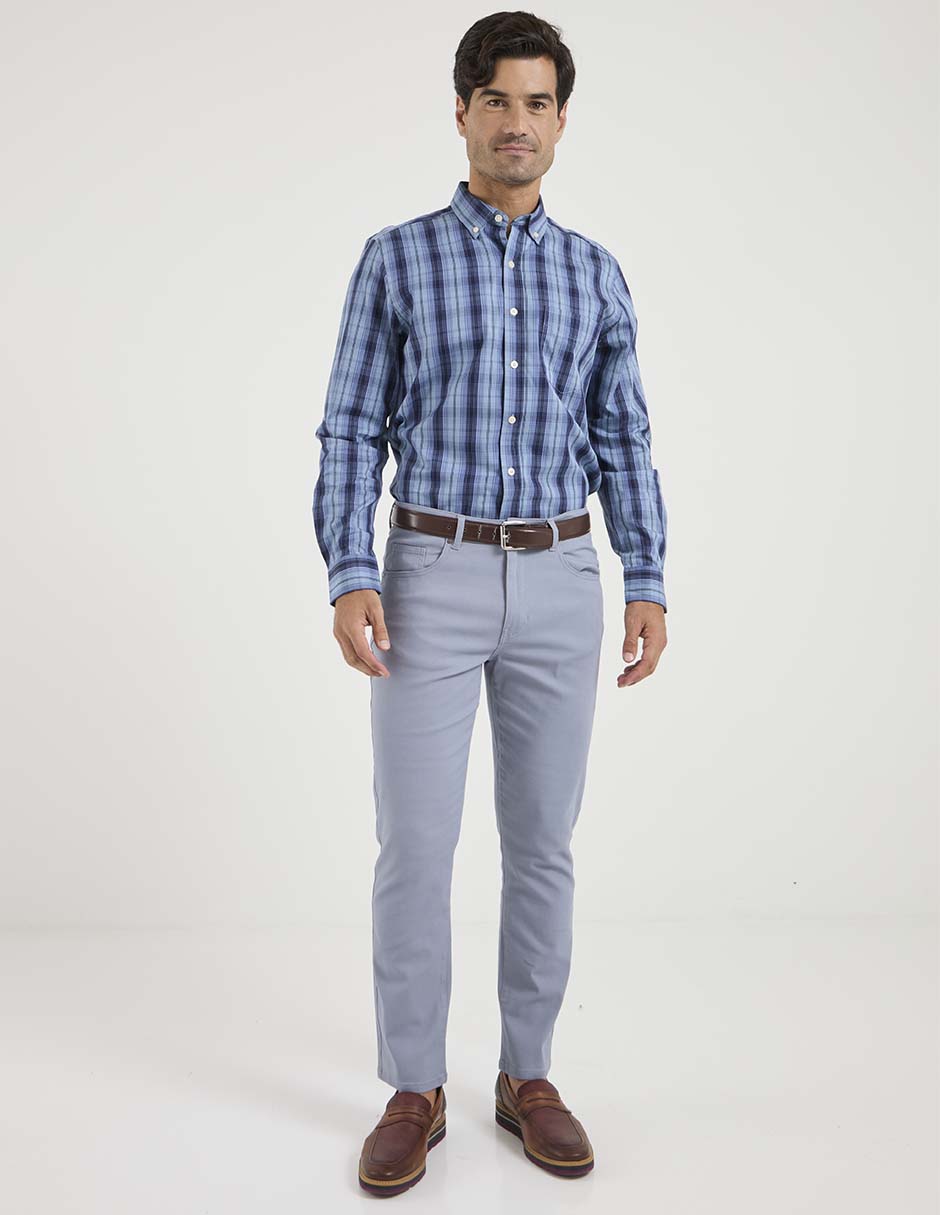 Camisa casual de algodón manga larga para hombre 3