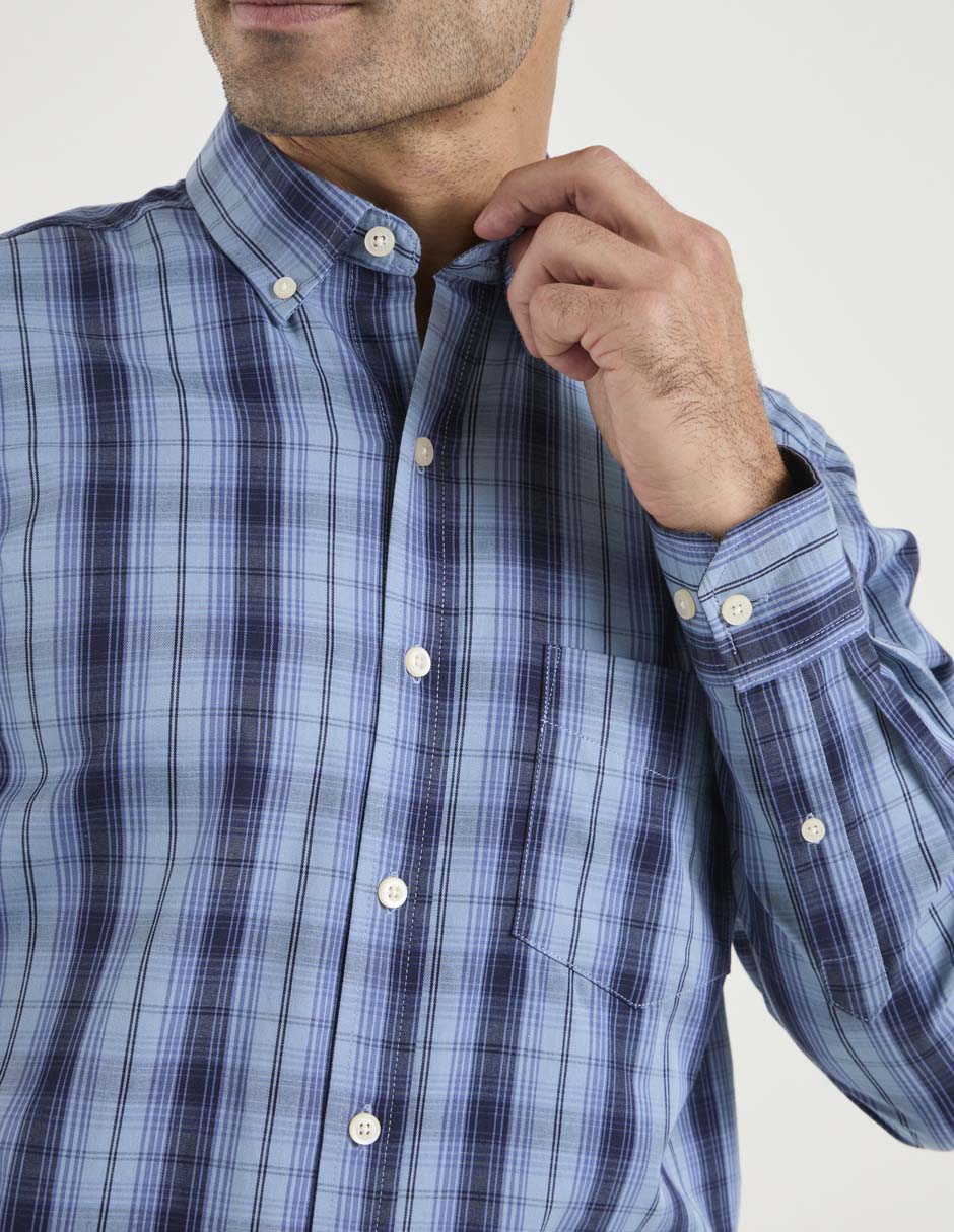 Camisa casual de algodón manga larga para hombre 4