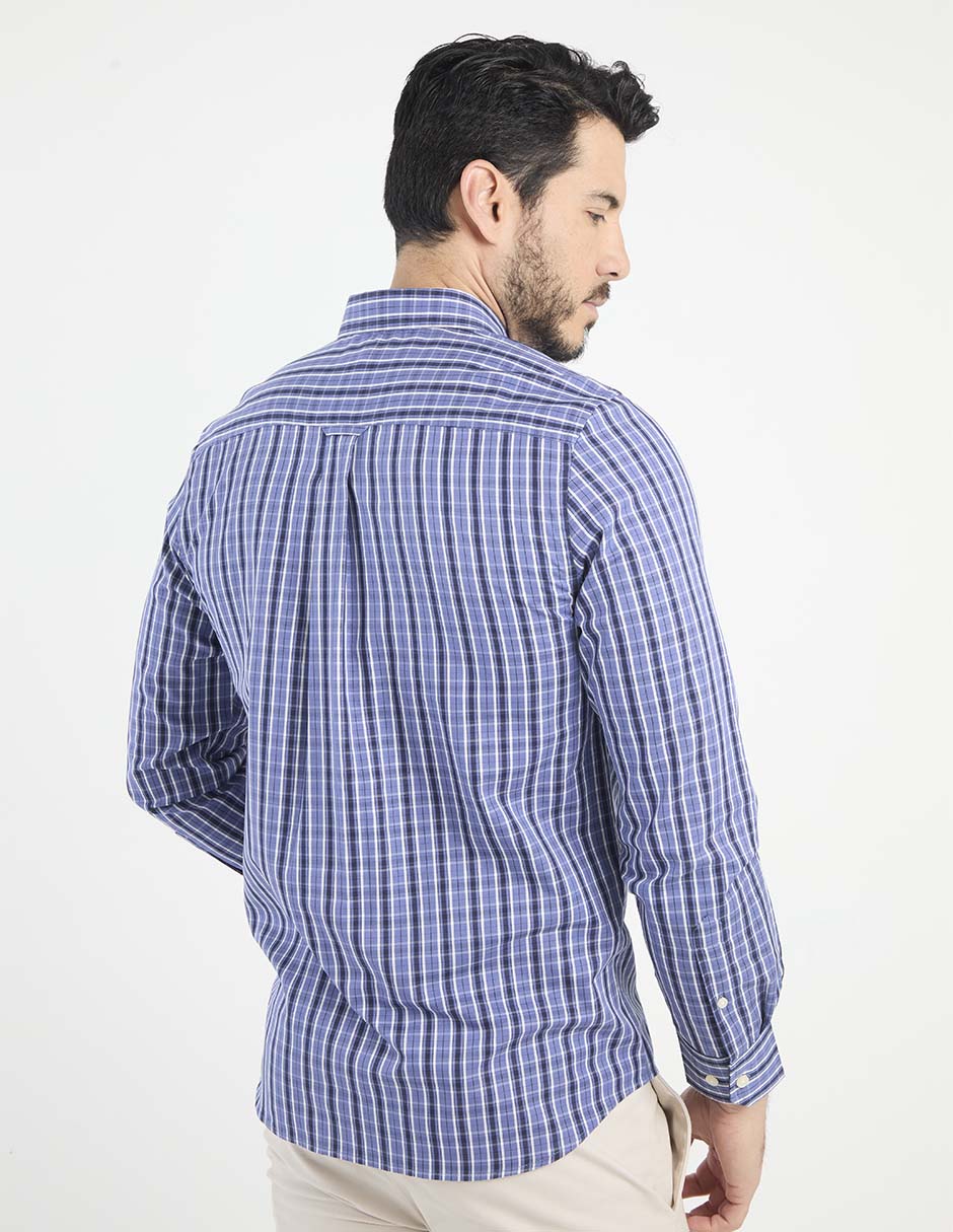 Camisa casual de algodón manga larga para hombre 2