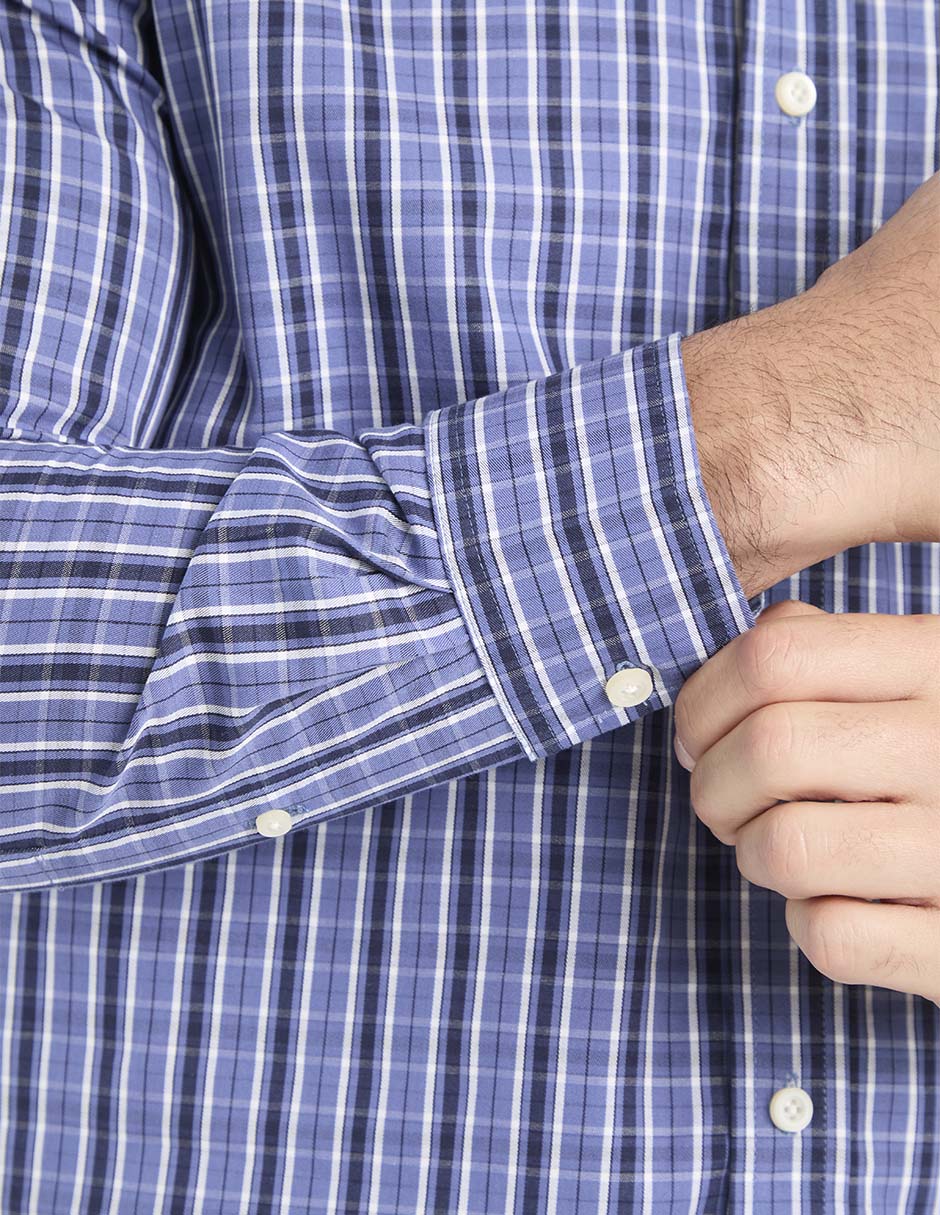 Camisa casual de algodón manga larga para hombre 4