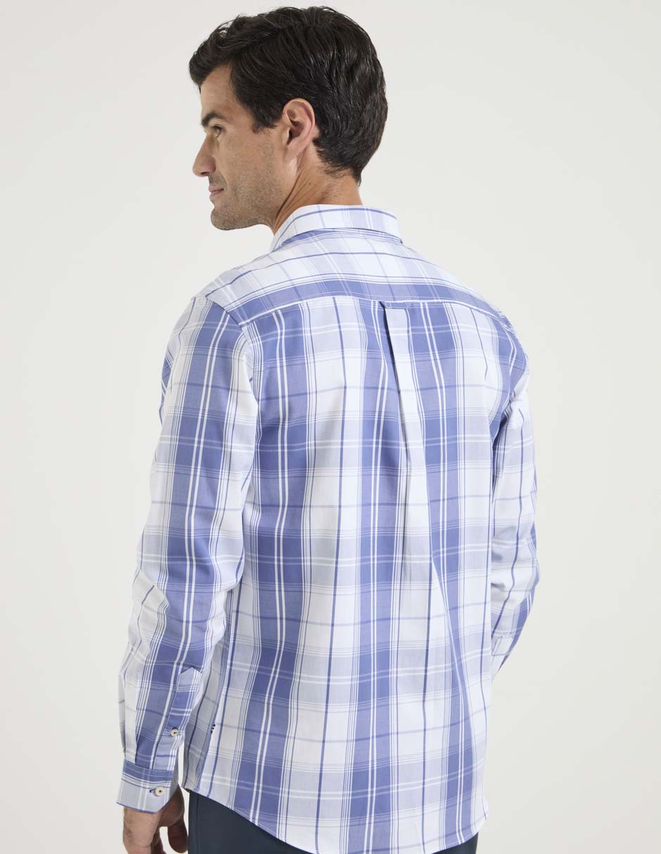 Camisa business casual de algodón manga larga para hombre 2