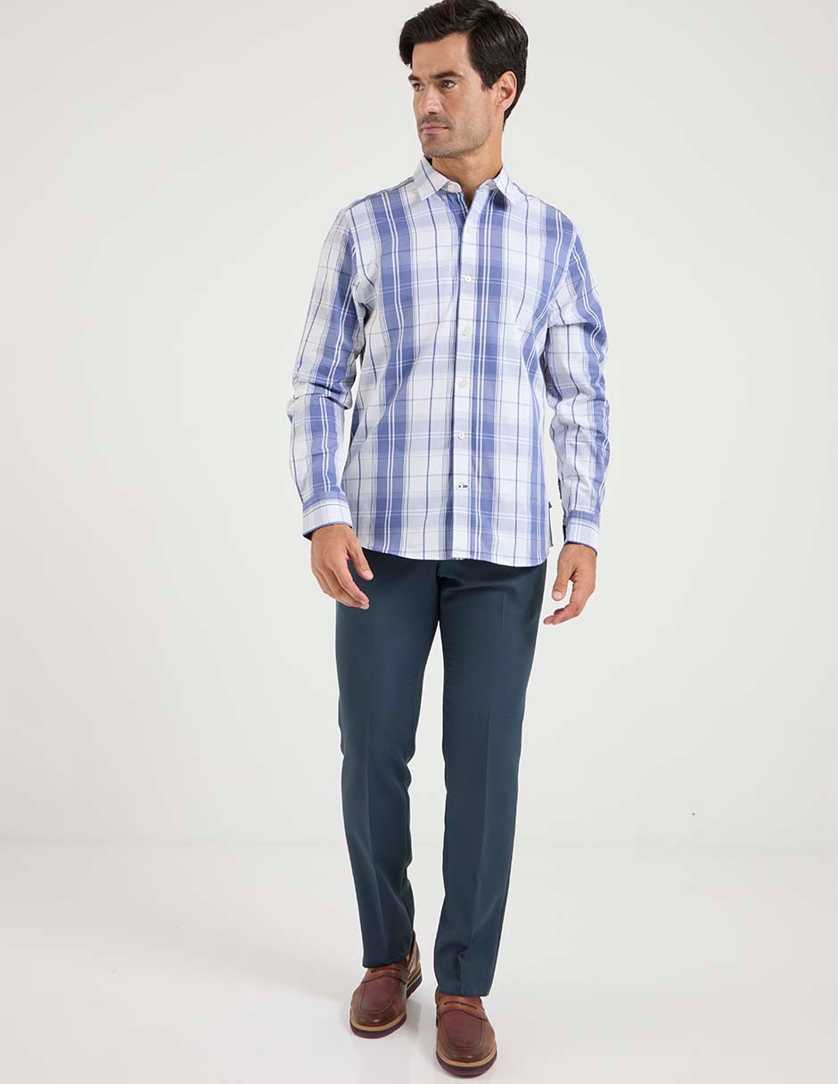 Camisa business casual de algodón manga larga para hombre 3