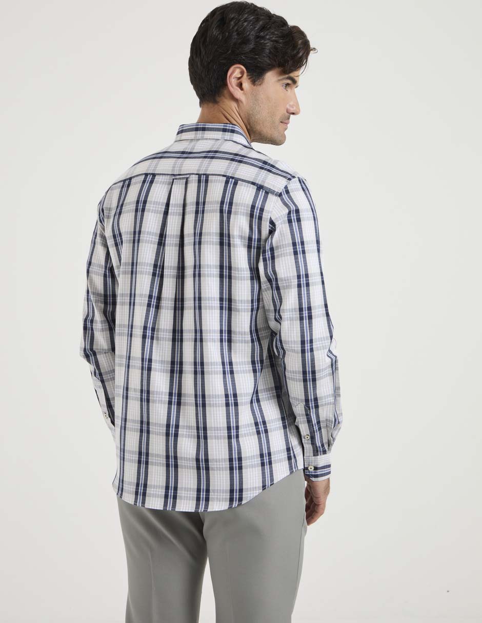 Camisa business casual de algodón manga larga para hombre 2