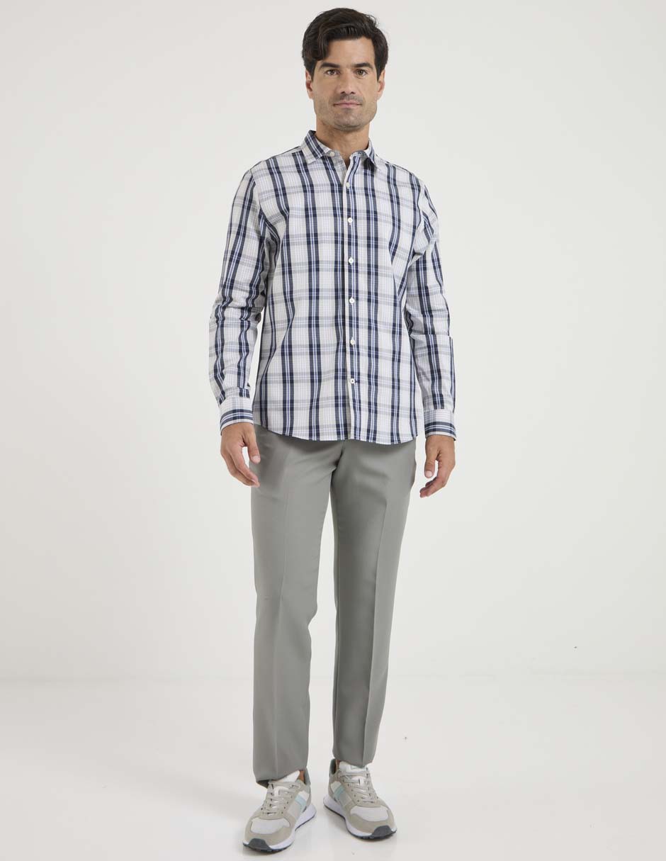 Camisa business casual de algodón manga larga para hombre 3