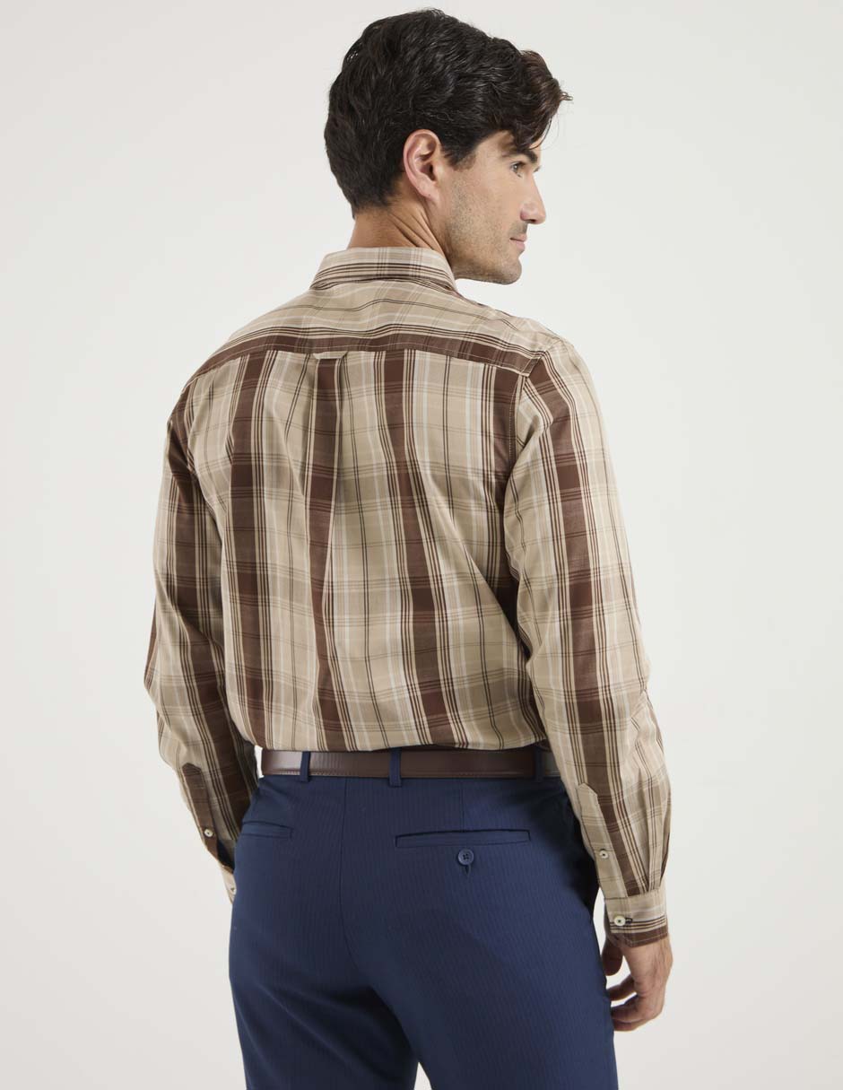 Camisa casual manga larga para hombre 2