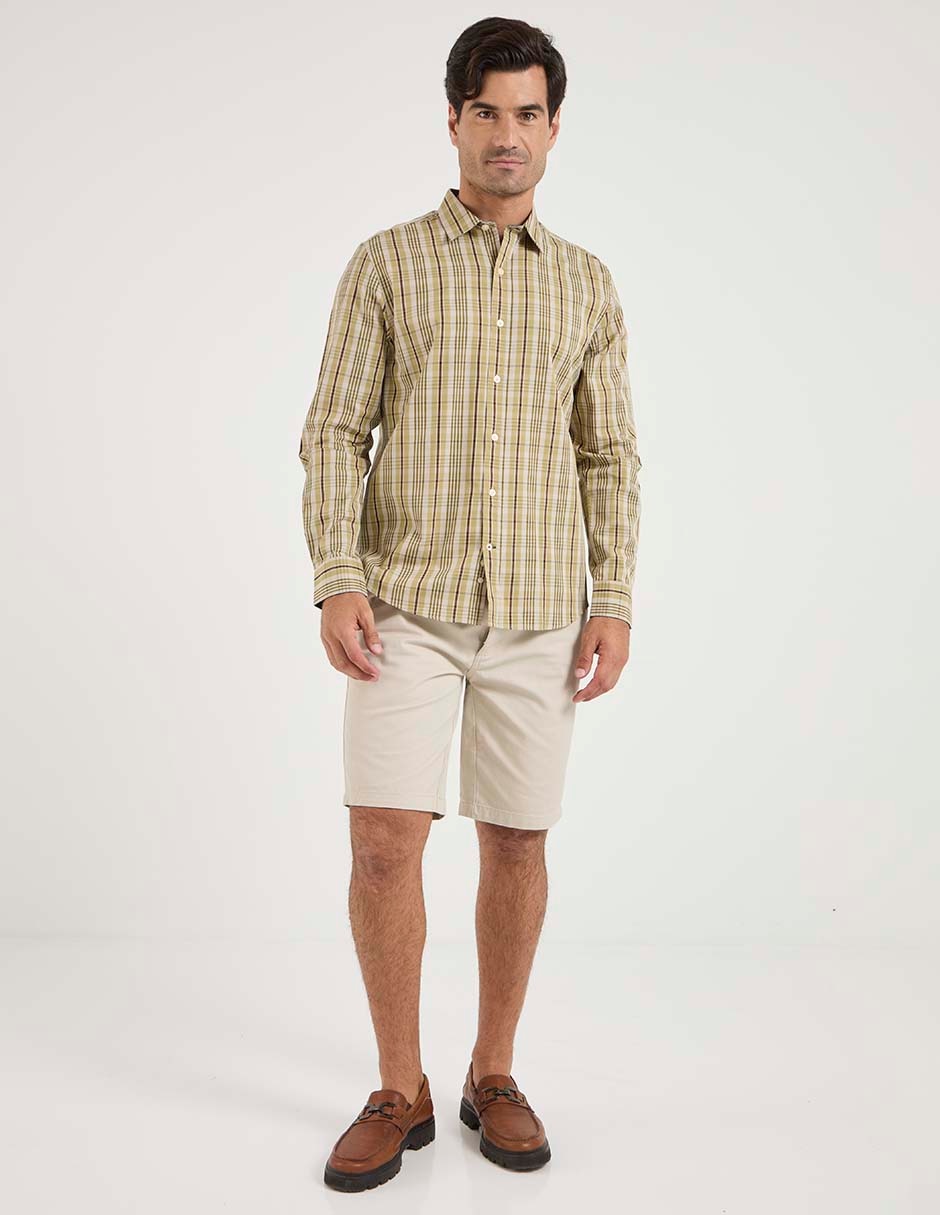 Camisa casual de algodón manga larga para hombre 3