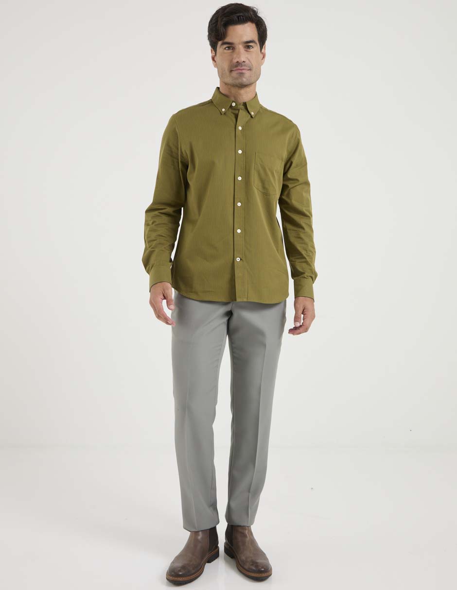 Camisa casual manga larga para hombre 3
