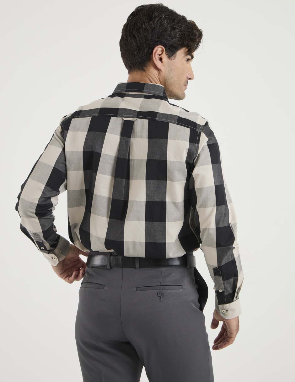 Camisa casual manga larga para hombre 2