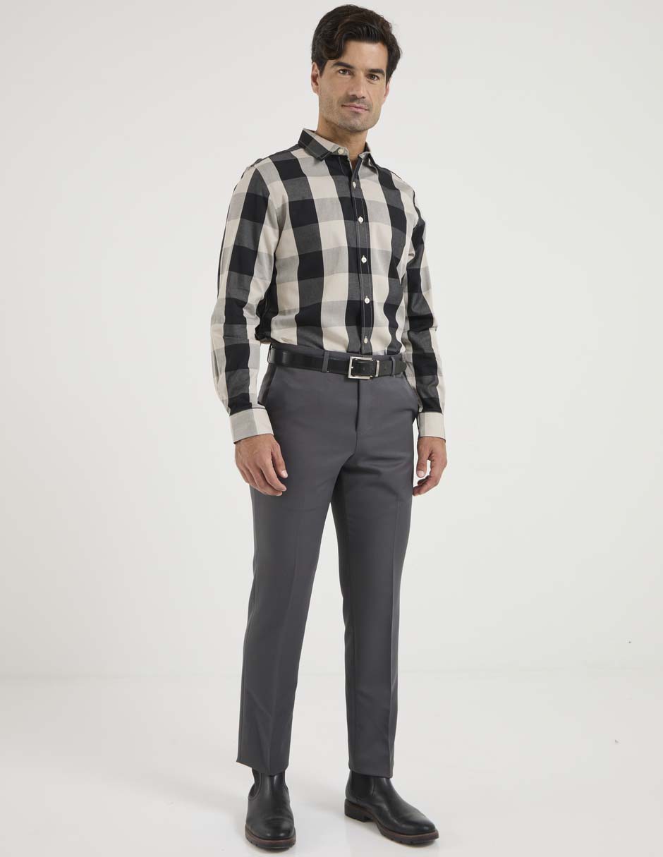 Camisa casual manga larga para hombre 3